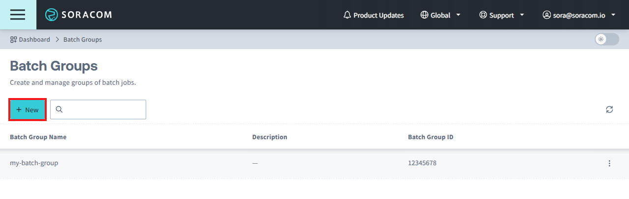 Create a new batch group