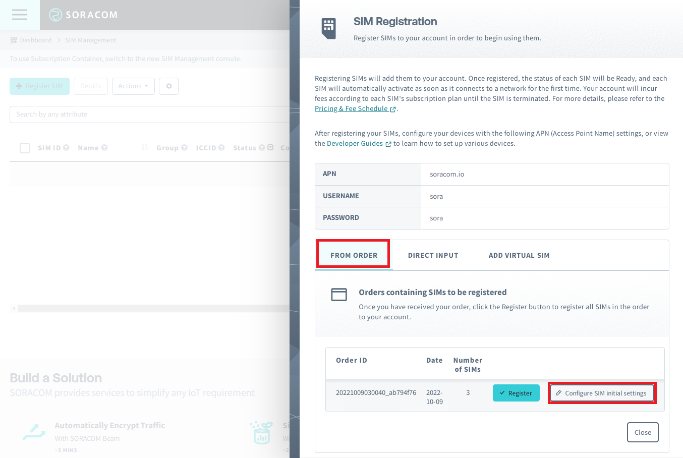 Configure Initial Settings