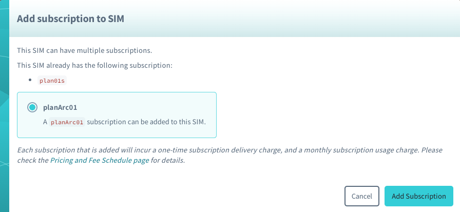 Add Virtual SIM subscription to SIM