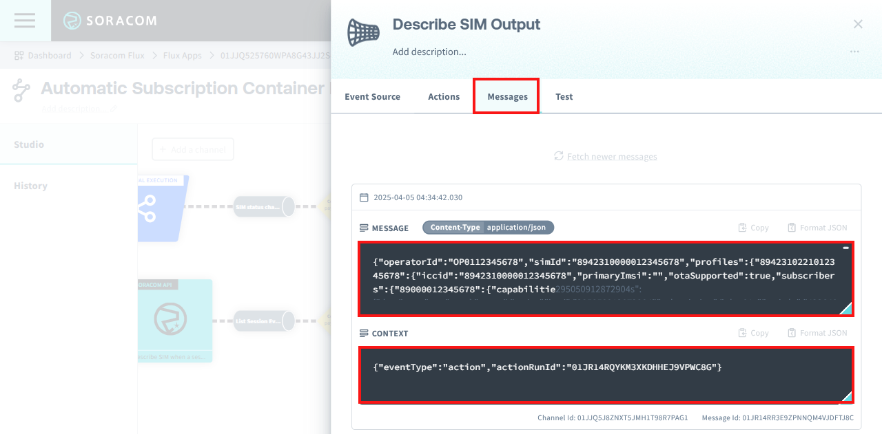 Checking the channel message history.