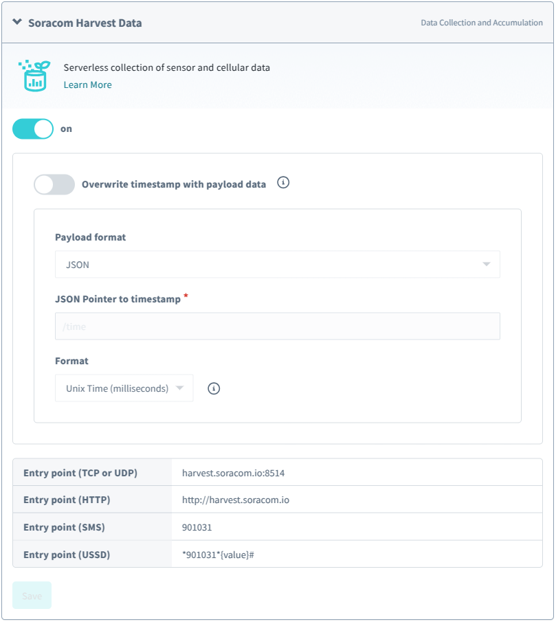 Harvest Files Options