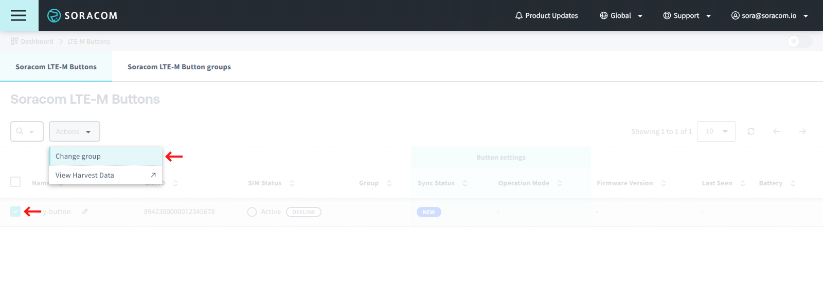 Select button and change its group