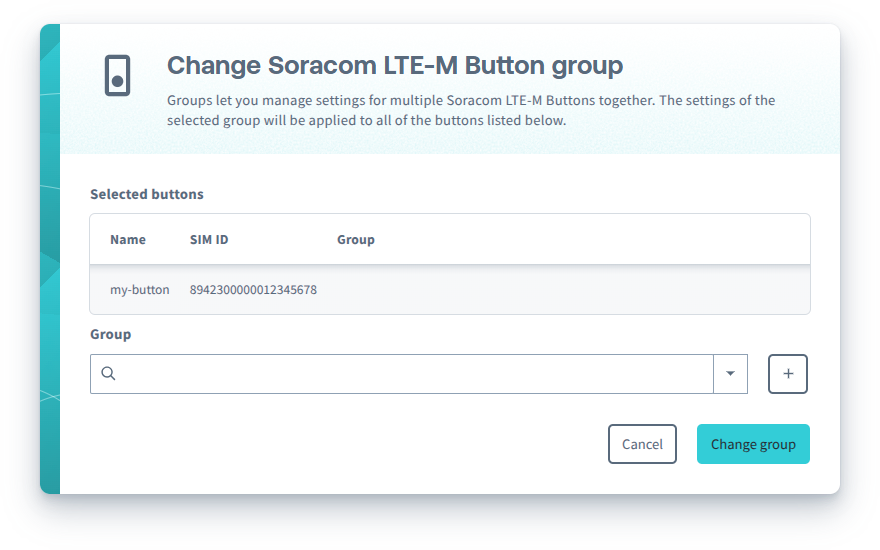Add the button to a group