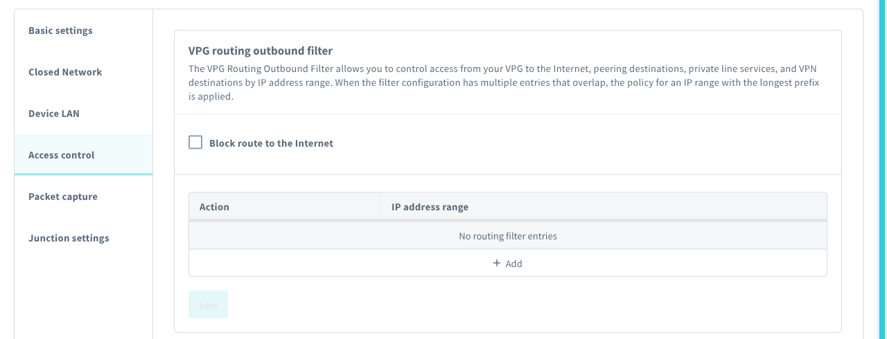 Configure VPG