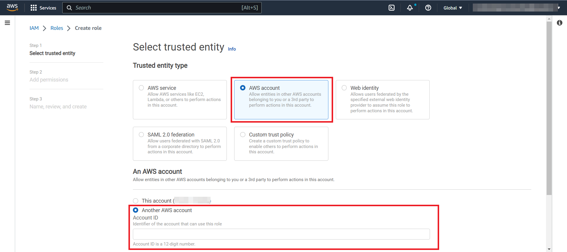 AWS Account ID configuration for Soracom