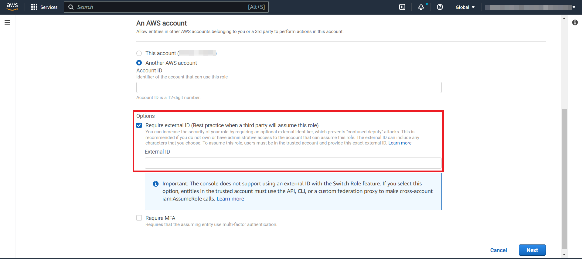 External ID Configuration