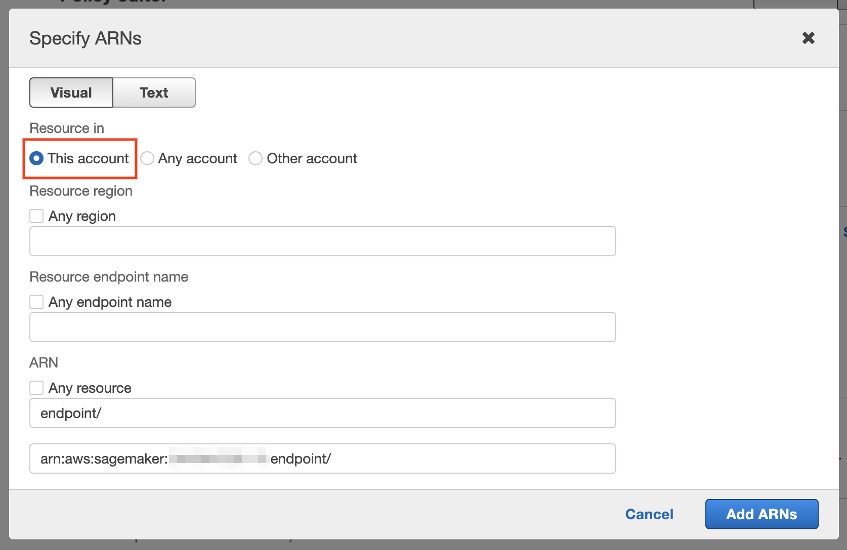 Resource Account Selection